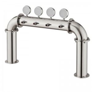 Sör-elosztó berendezés Bár Étterem Csúcskategóriás boroszlop 4 lyukú ajtótípusú bortorony lámpával PVD