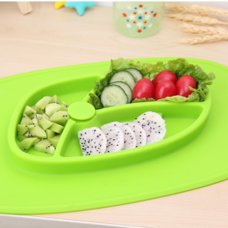 Gyerek szilikon étkezés pad kreatív otthoni etetés étkészlet szívó tálca padló FDA élelmiszer minőségű