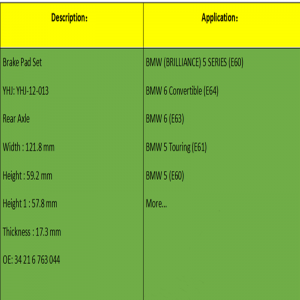 Fékbetétek (OE: 34216763044)