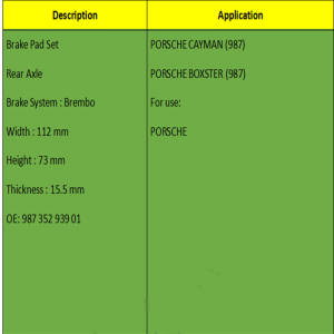 Fékbetétek (OE: 987 352 939 01)
