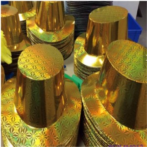 Forró eladások Párt dekorációja Plasztik Glitter Papír Top Hat nagykereskedelem