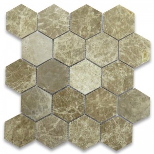 Az Emperador Light 2x4 Grand Brick metró mozaik csempe polírozott