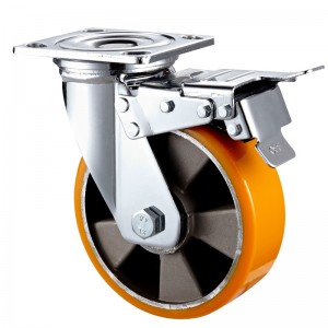 Nagy teherbírású - krómozott ház fekete TPE kerékkel2