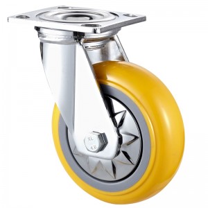 Nagy teherbírású - krómozott ház fekete TPE kerékkel9