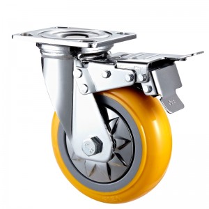 Nagy teherbírású - krómozott ház fekete TPE kerékkel9