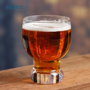 Sanzo 1000ml üveg söröskorsó Cola sör üvegpohár nagy átlátszó üveg sör szövettel