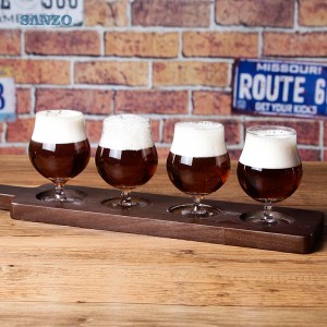 Sanzo 6 részes söröspoharak testreszabható sörösüvegek halvány sörösüvegekkel