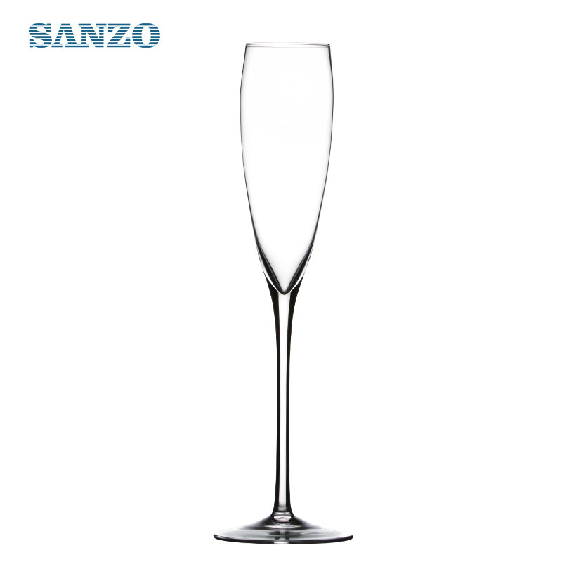 SANZO fújt üveg pezsgő furulya testreszabott, kézzel készített pezsgő üveg műanyag pezsgő szemüveg