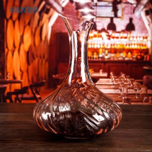 Kézzel készített fújt ólommentes kristály-ferde kiváló minőségű borosütő ​​pulykaból