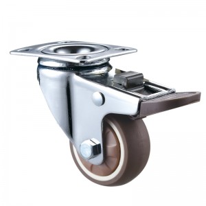 Könnyű használat - krómozott ház puha futófelületű TPR kerékkel 14