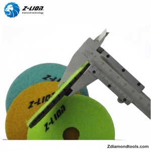 ZL-123CM 4 hüvelykes beton polírozó gyantabetétek töltőfémmel