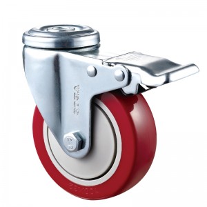 Közepes igénybevétel - krómozott ház piros Diamand TPE kerékkel