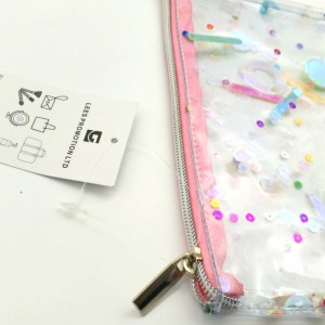 PVC csillámpor kozmetikai tasak