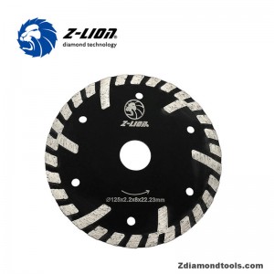 ZL-HB06 hullám gránit fűrészlap hosszú és rövid védett fogakkal a kővágáshoz