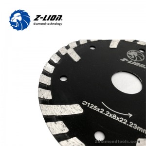 ZL-HB06 hullám gránit fűrészlap hosszú és rövid védett fogakkal a kővágáshoz