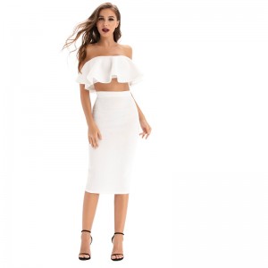 Bájos lótusz levél ruha nők számára