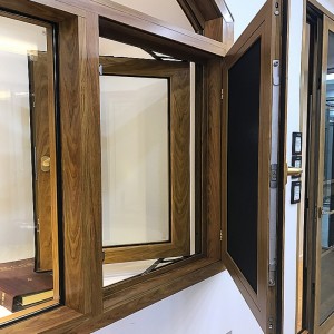 Egyéni két vagy három sínű ​​bronz színű tolóablakok és ajtókeretek