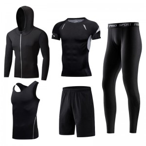 FDMM007- 5 db férfi kompressziós sportruházat ruházat