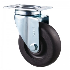 Közepes igénybevétel - krómozott ház fekete TPE kerékkel