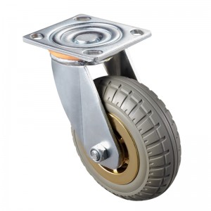 Nagy teherbírású - krómozott ház barna2 TPE kerékkel