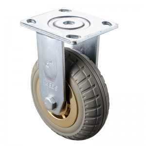 Nagy teherbírású - krómozott ház barna2 TPE kerékkel