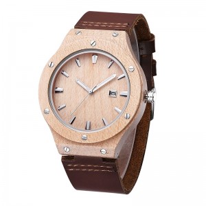 Természet Wood Watch Man analóg kvarc bőrszíj divat regény zebra óra férfi modern hűvös óra