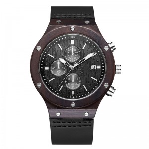 Férfi faóra Vintage kvarcmozgású könnyű karóra