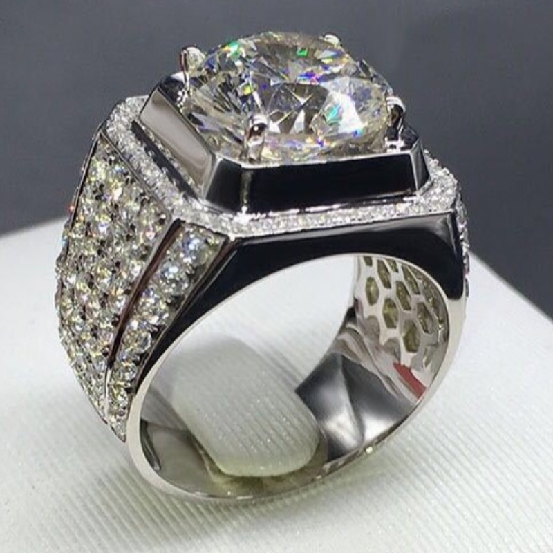 Férfi gyűrűk köbös cirkónium-férfiak férfiak eljegyzési gyűrűk 925 ezüst ezüst ígéret gyűrűk férfiak férfi esküvő gyűrűk