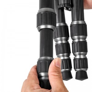 KINGJOY 5 szelvényes, kompakt, összecsukható, könnyű, csavarral zárható fényképezőgép fotóállvány gömbfejjel készített fotózáshoz