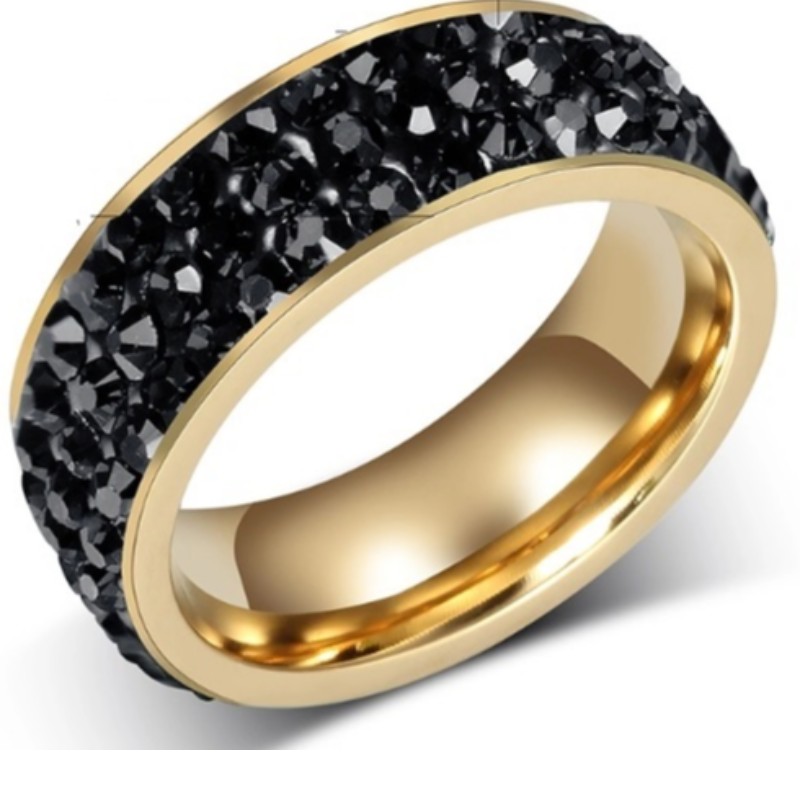 Kristályszalag gyűrűk arany gyűrűk rózsaszín arany ezüst gyűrűk rózsaszín kék gyűrűk