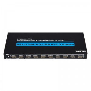 V2.0 HDMI 2x8 kapcsoló \/ elosztó támogatás 3D Ultra HD 4Kx2K @ 60Hz HDCP2.2