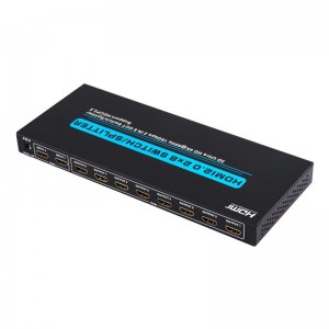 V2.0 HDMI 2x8 kapcsoló \/ elosztó támogatás 3D Ultra HD 4Kx2K @ 60Hz HDCP2.2
