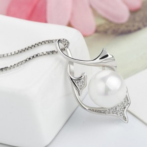 Hableány gyöngy medál nyaklánc nőknek 14 k arany 925 ezüst