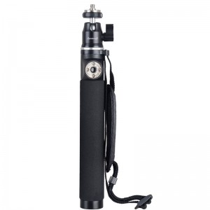 KINGJOY H100D-63 alumínium fényképezőgép-hosszabbító szelfi bot, 360 fokos forgó fém gömbfejjel