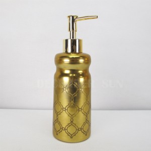 Kerek lézerrel vágott mozaik arany mintás üveg fürdőszobai kiegészítők