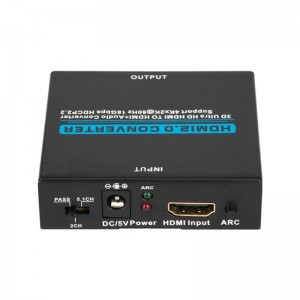 V2.0 HDMI Audio Extractor HDMI-HDMI + Audio konverter Támogatja a 3D Ultra HD 4Kx2K @ 60Hz HDCP 2.2 18Gbps-ot