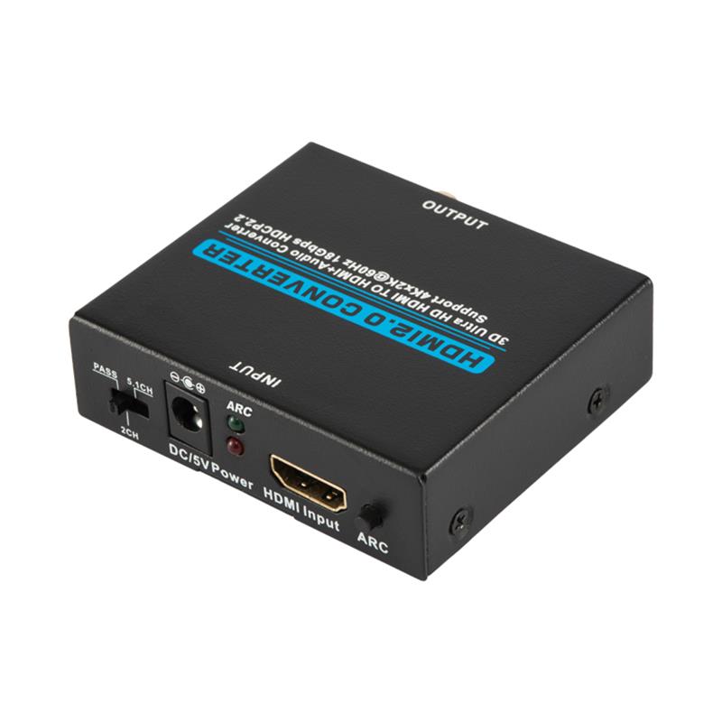 V2.0 HDMI Audio Extractor HDMI-HDMI + Audio konverter Támogatja a 3D Ultra HD 4Kx2K @ 60Hz HDCP 2.2 18Gbps-ot