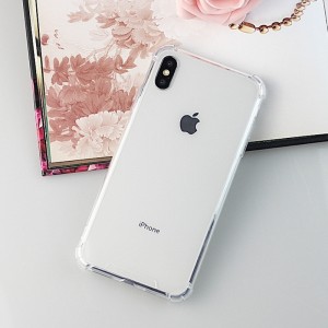 iPhone X \/ iPhone XS TPU + PC átlátszó és ütésgátló mobiltelefon tok