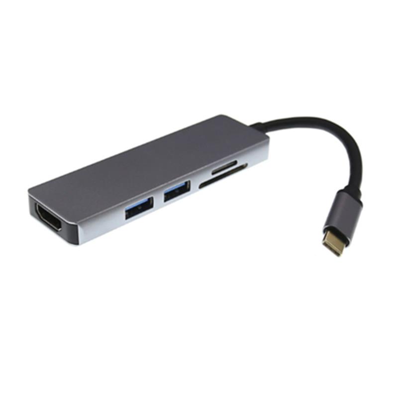 C típusú USB - HDMI + 2 x USB 3.0 + SD kártyaolvasó elosztóhoz