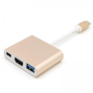 C típusú USB-ből USB-hez + USB 3.0 + C típusú hub-adapter