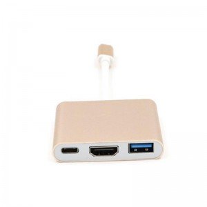 C típusú USB-ből USB-hez + USB 3.0 + C típusú hub-adapter