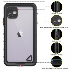 Vízálló doboz vízálló kiegészítők telefon száraz táska iphone 11 (rózsaszín) átlátszó hátlaphoz