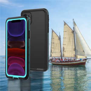 Lifetive phone case iphone 11 legjobb vízálló táska az iphone 11-es úszótelefon dobozához (kék), szilárd színű hátlappal