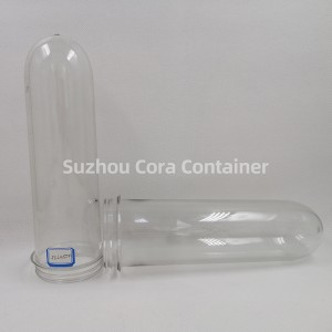 65 mm-es, 250 g nyakméretű, 72 mm-es Plasitc kisállat preform vízital-olajhoz