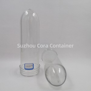 55 mm-es 161 g-es nyakméretű 64 mm-es Plasitc kisállat preform vízital-olajhoz