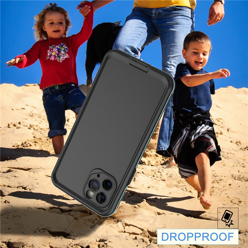 Vízálló mobiltelefon tartozékok vízálló táska telefon merülő tokhoz iphone 11 pro (kék), szilárd színű hátsó borítóval