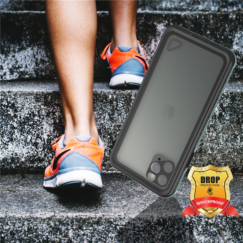 A legjobb vízálló iphone 11 pro max eset, az iphone-biztos táska, az iPhone-táska (kék) átlátszó hátlappal