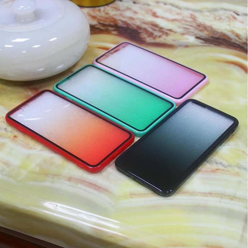 iPhone 7 Plus/iPhone 8Plus TPU+PC eset, melynek színe fokozatosan változik a fénytől a mélyig