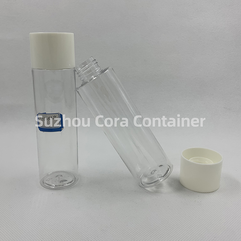 160ml A nyak mérete 24mm Pet Műanyag Kozmetikai palack csavaró kupakkal