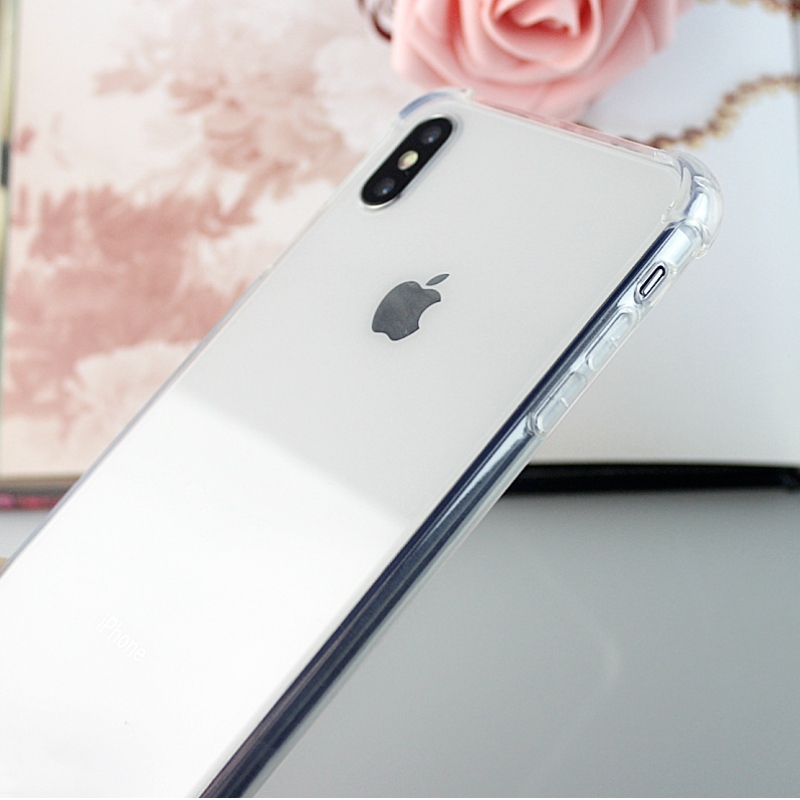 Rendkívül tiszta TPU + PC iPhone XS Max telefon tok ütésgátló sarkokkal
